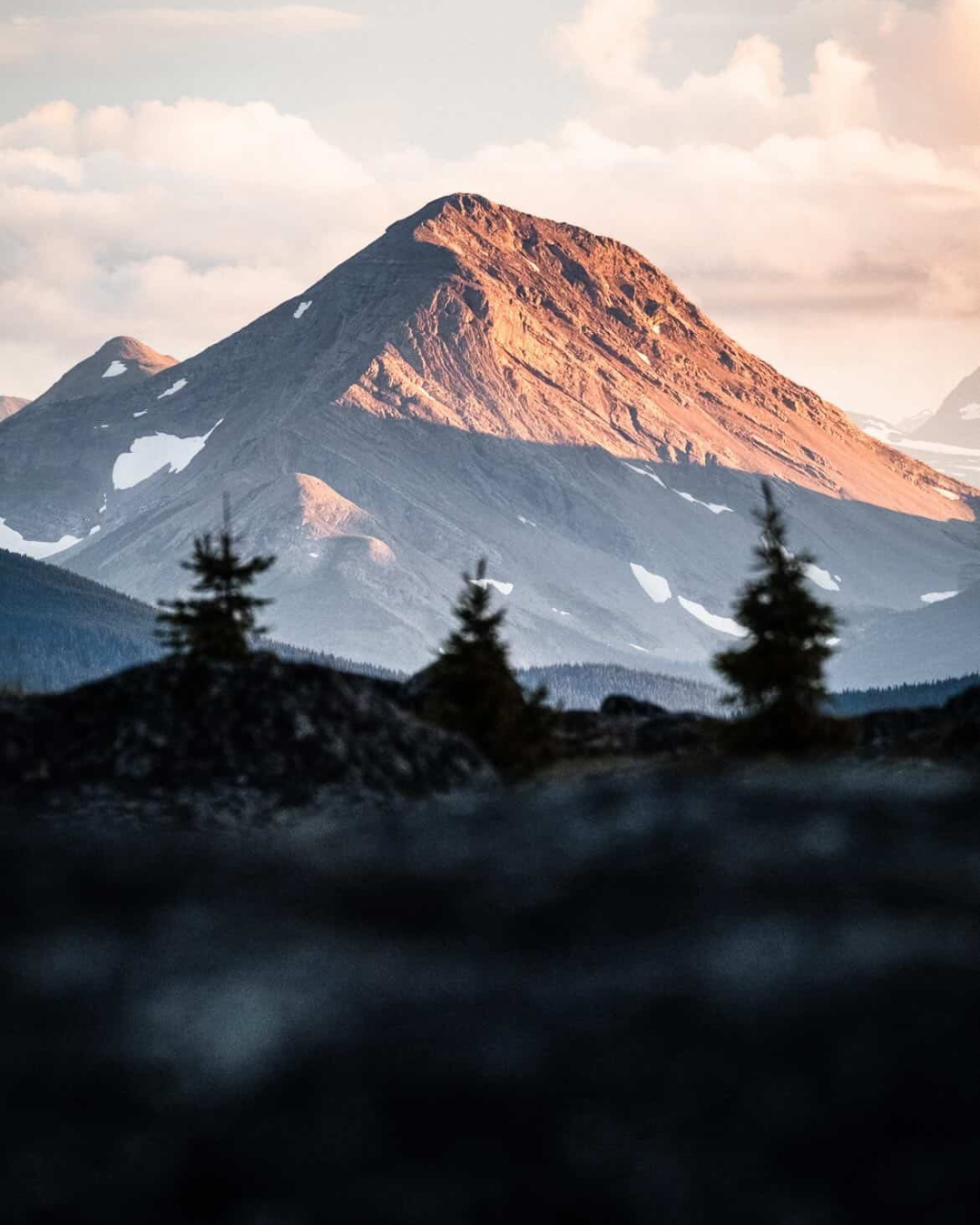 Mountain at alpenglow — Court Jacobs